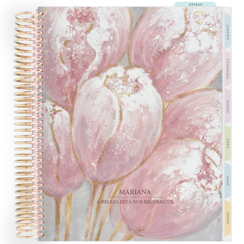 Planner Personalizado Bloom - Tulip - Dourado