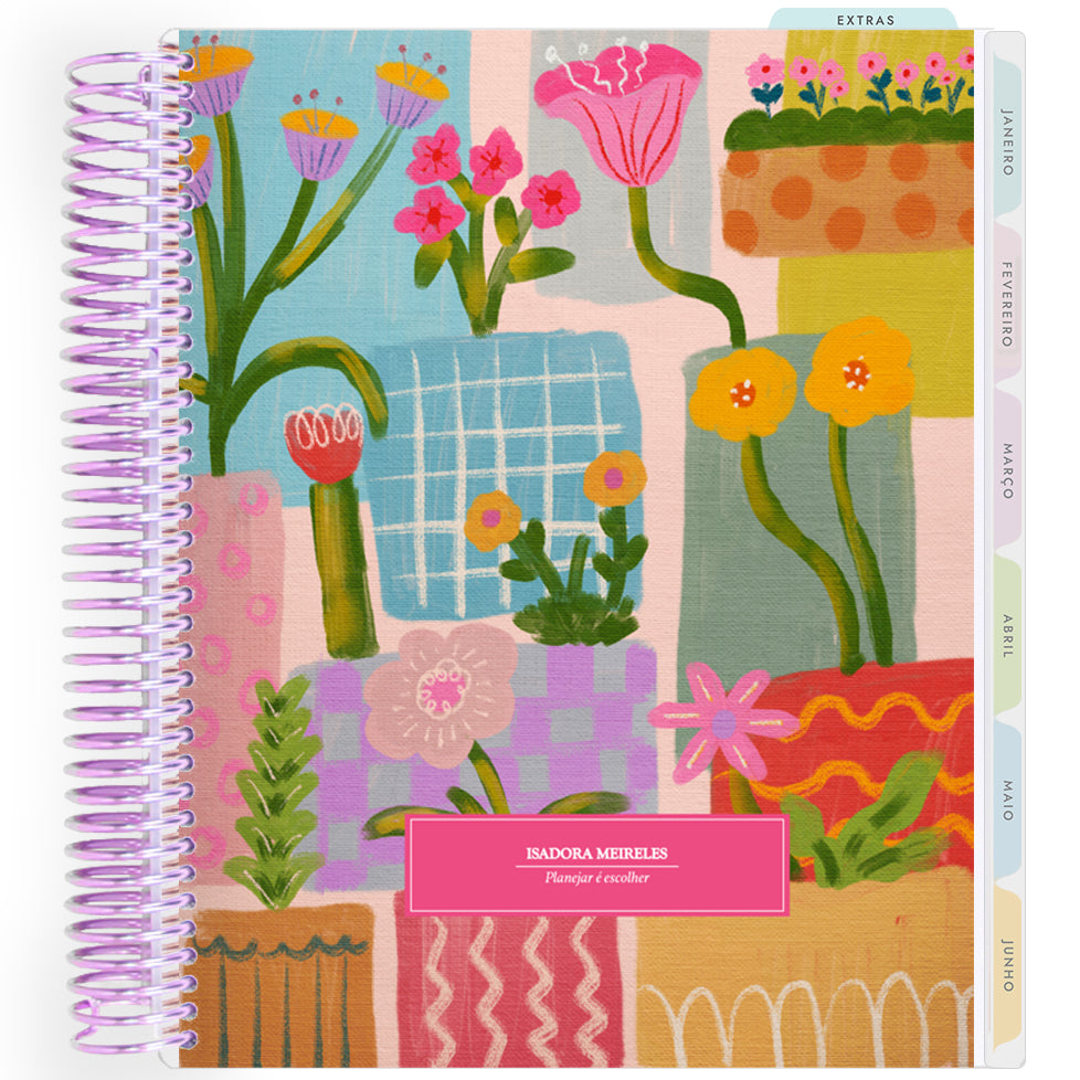 Planner Personalizado Blooming Days Art  - Flowerpot - Lilás