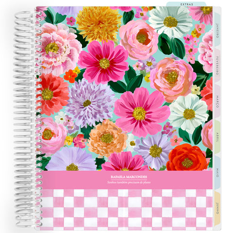Planner Personalizado Blooming Days - Pink - Prateado