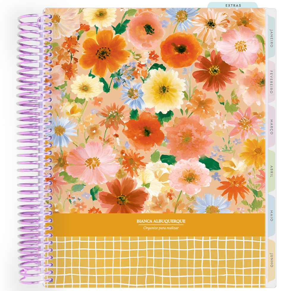 Planner Personalizado Blooming Days - Yellow - Lilás
