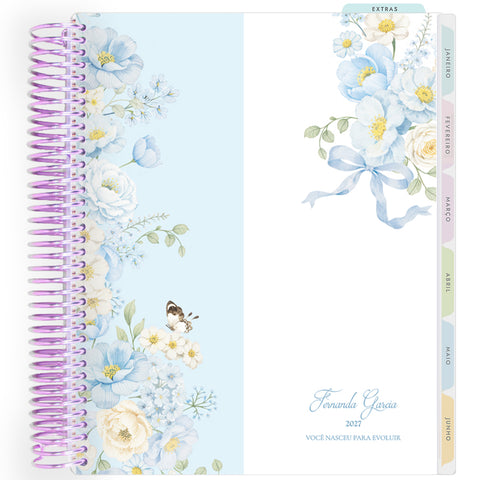 Planner Personalizado Blue Garden - Colors - Lilás