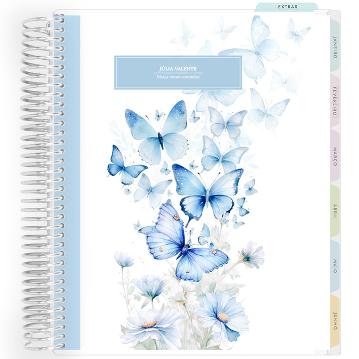 Planner Personalizado Butterflies - Colors - Prateado