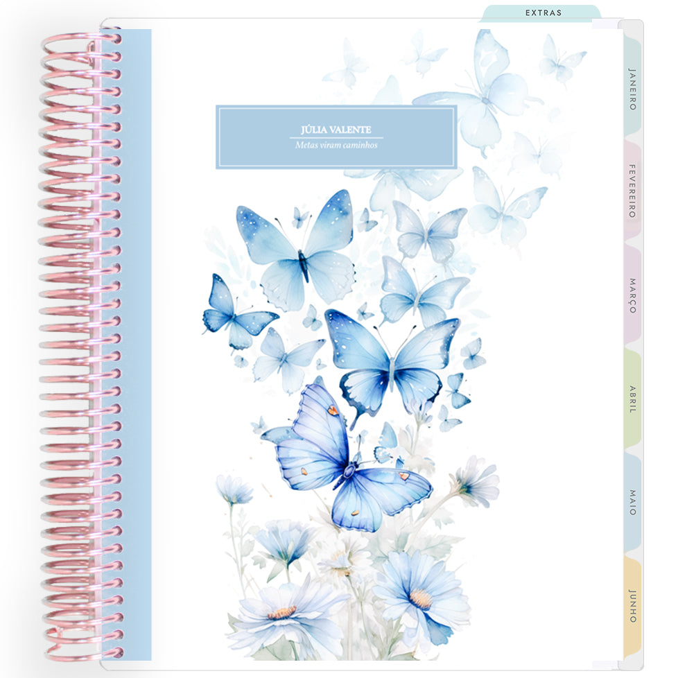 Planner Personalizado Butterflies - Colors - Rose Gold