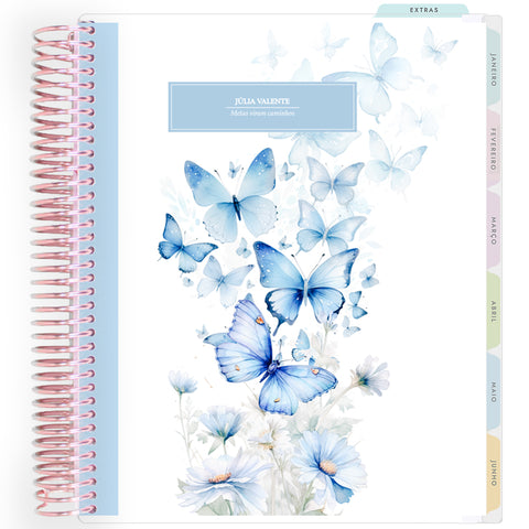 Planner Personalizado Butterflies - Colors - Rose Gold