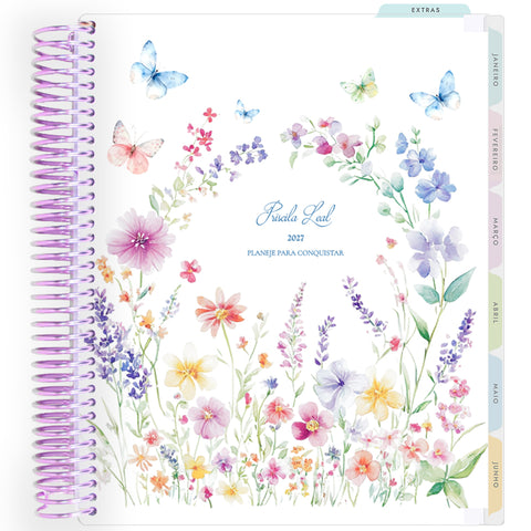 Planner Personalizado Butterflies Garden -Blue - Lilás