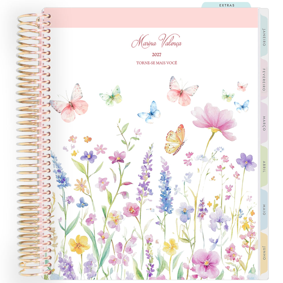 Planner Personalizado Butterflies Garden - Classic - Dourado
