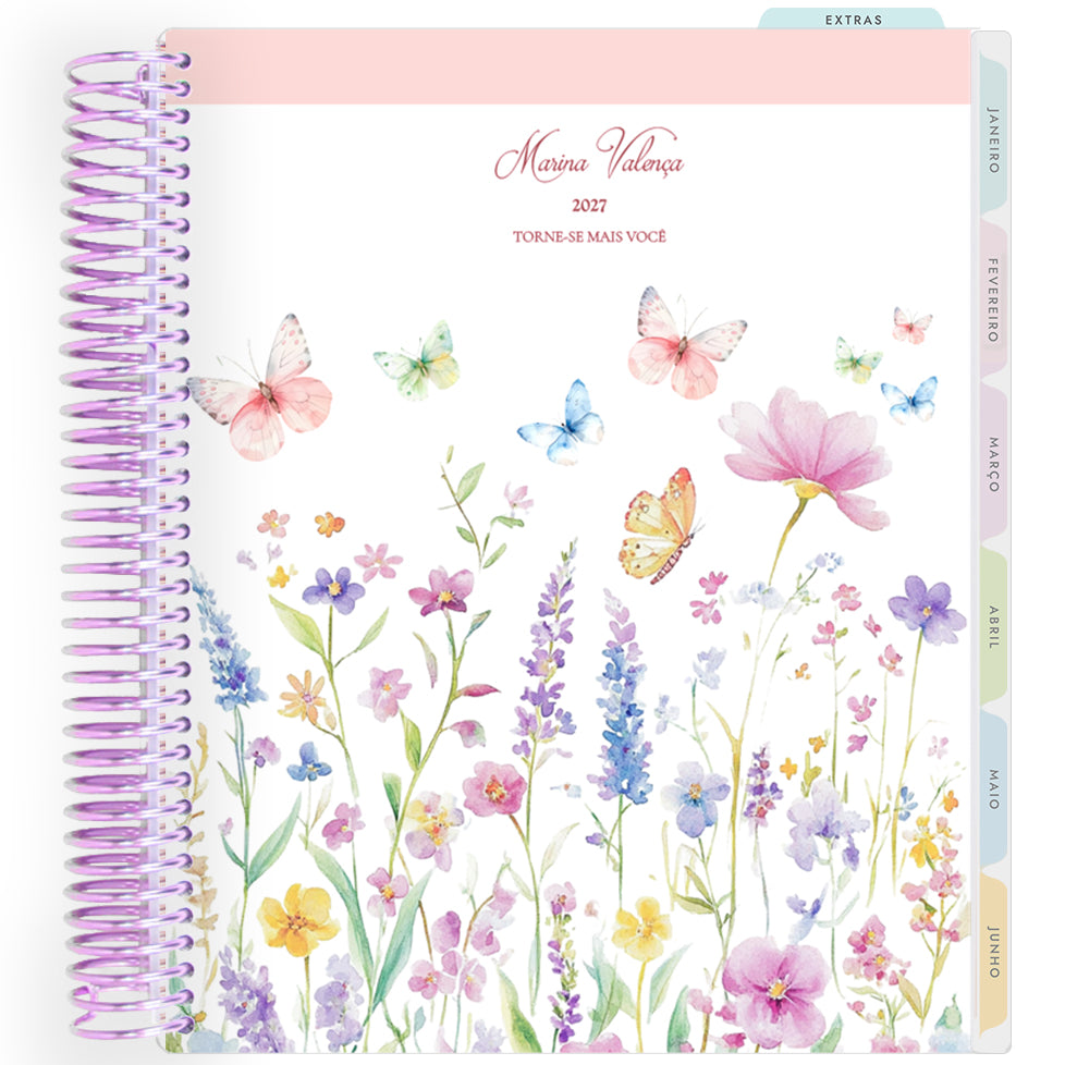 Planner Personalizado Butterflies Garden - Classic - Lilás