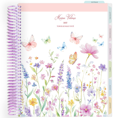 Planner Personalizado Butterflies Garden - Classic - Lilás