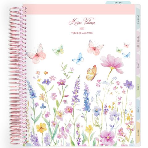 Planner Personalizado Butterflies Garden - Classic - Rose Gold