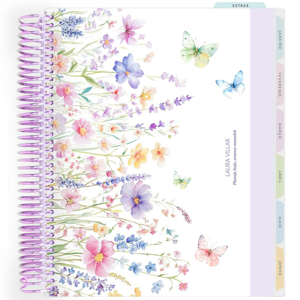 Planner Personalizado Butterflies Garden - Lilac - Lilás