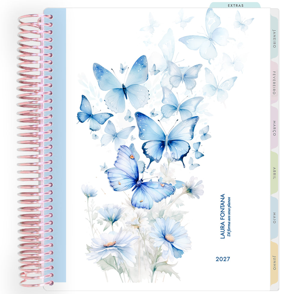 Planner Personalizado Butterflies - Rose Gold