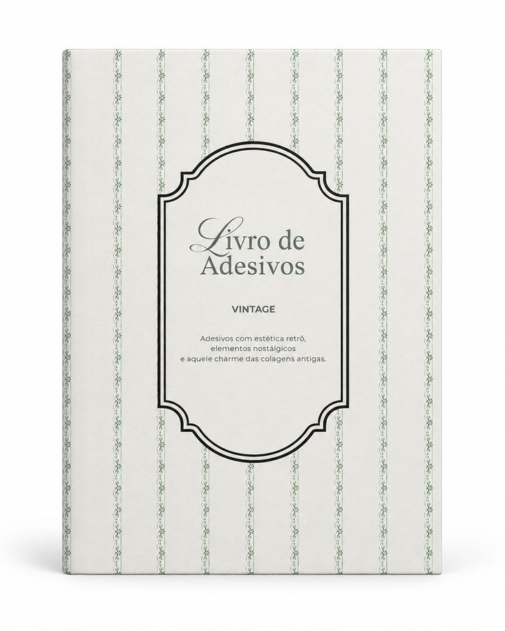 Livro de Adesivos Vintage + de 200 adesivos