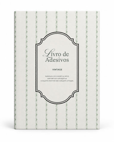Livro de Adesivos Vintage + de 200 adesivos
