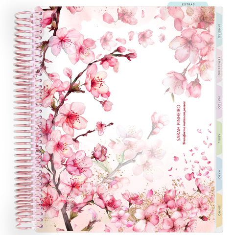 Planner Personalizado Cherry Blosson -Colors - Rose Gold