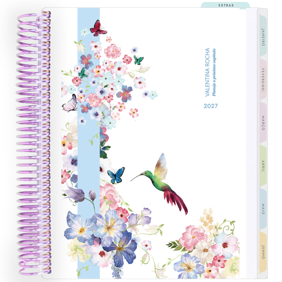 Planner Personalizado Colibri Garden - Clean - Lilás