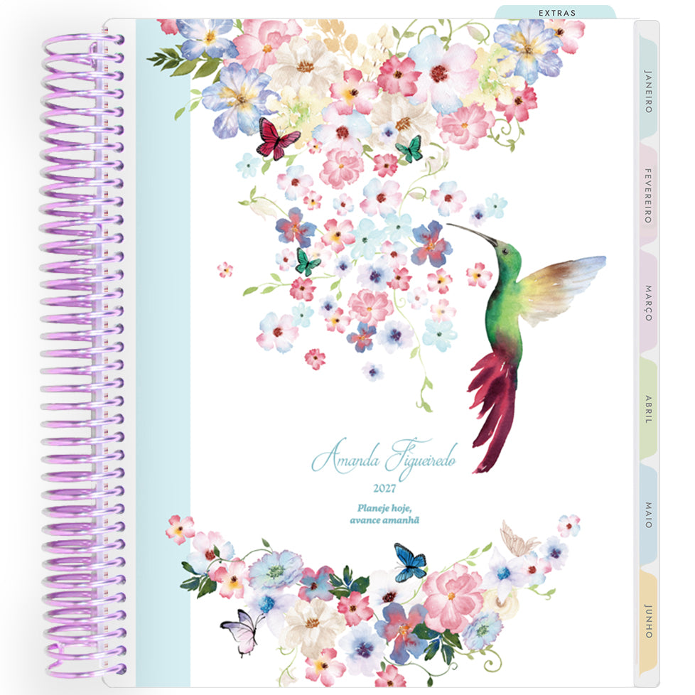 Planner Personalizado Colibri Garden - Colors - Lilás