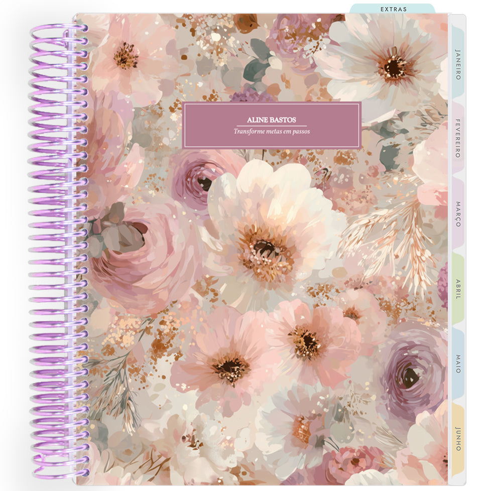 Planner Personalizado Colorful Flowers - Grape - Lilás