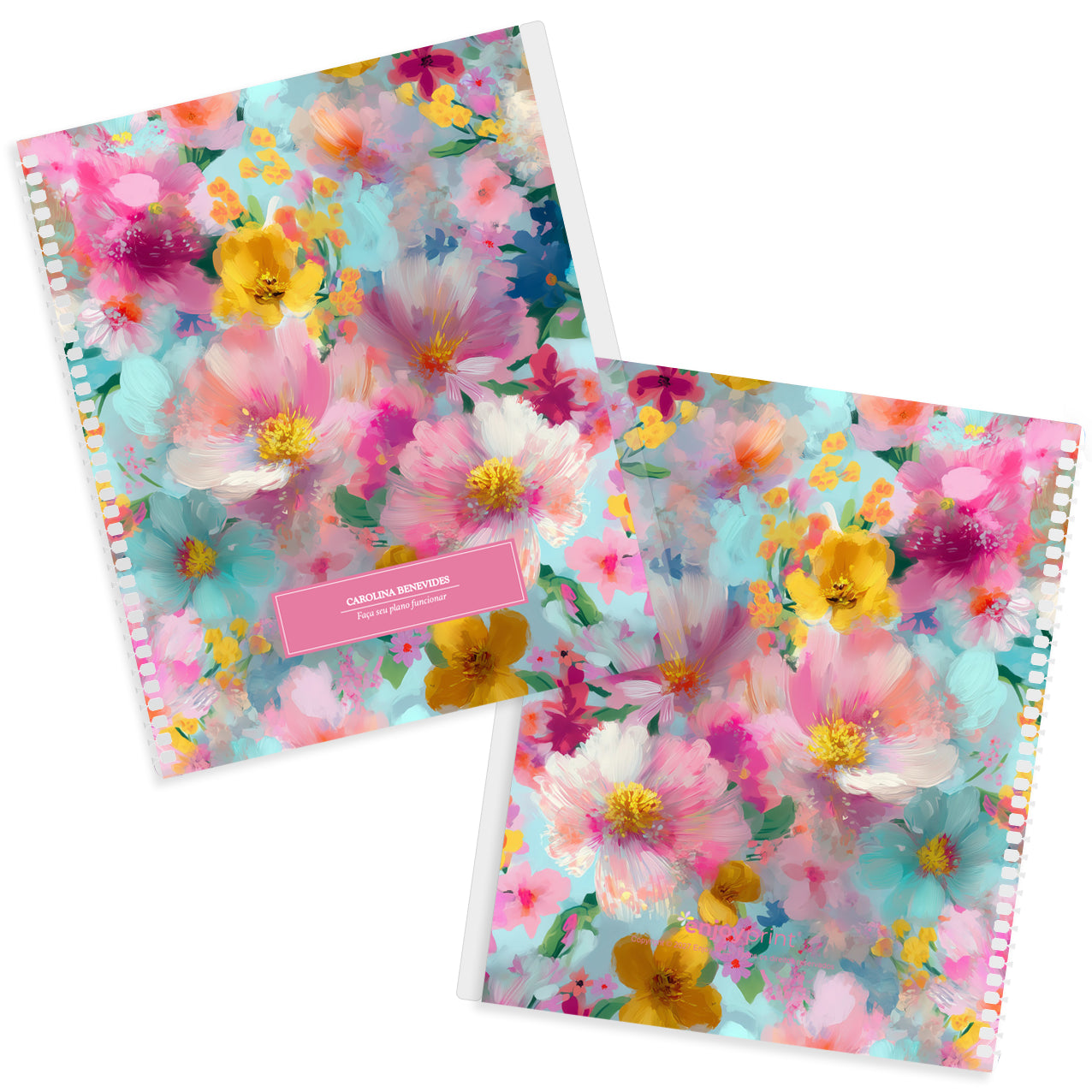 Capa Avulsa - Colorful Flowers - Pink