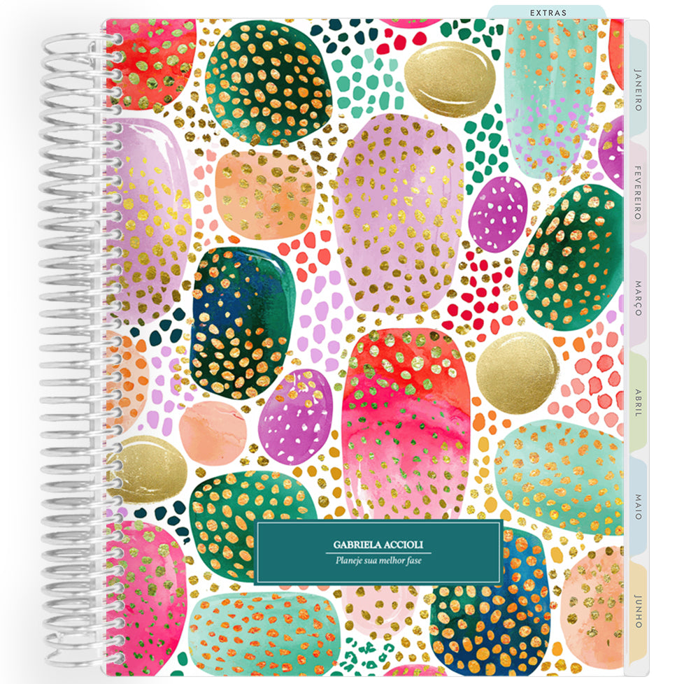 Planner Personalizado Colorful Glow  - Green - Prateado