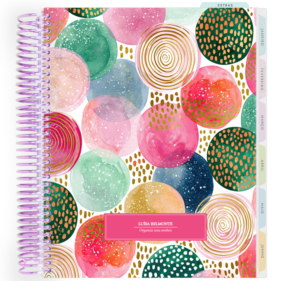 Planner Personalizado Colorful Glow - Pink - Lilás