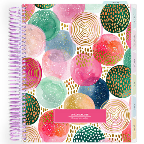 Planner Personalizado Colorful Glow - Pink - Lilás