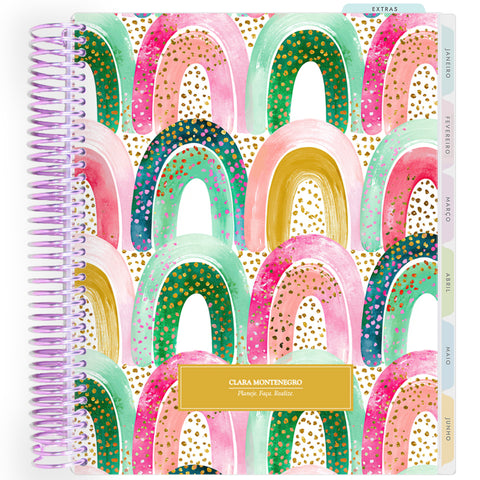 Planner Personalizado Colorful Glow  - Yellow - Lilás