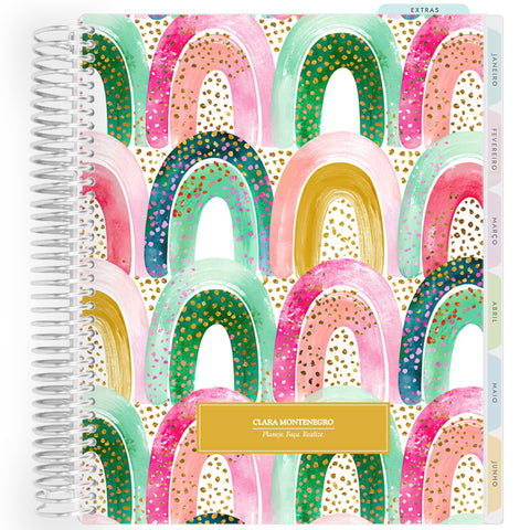 Planner Personalizado Colorful Glow  - Yellow - Prateado