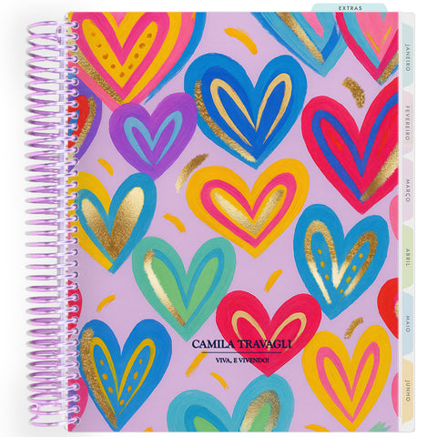 Planner Personalizado Colorful - Love.cdr - Lilás