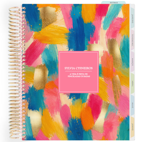 Planner Personalizado Colorful - Vibratto - Dourado