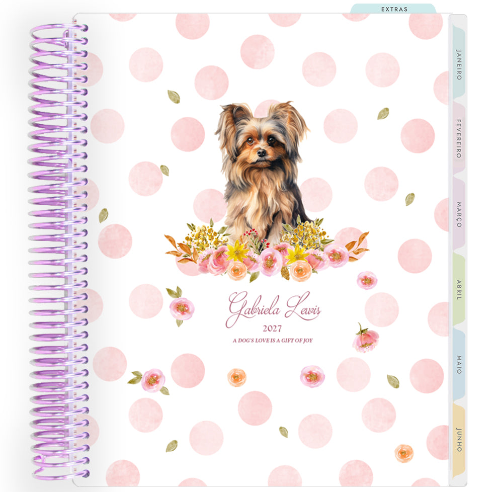 Planner Personalizado Dogs Pink - Lilás