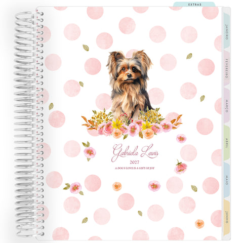 Planner Personalizado Dogs Pink - Prateado