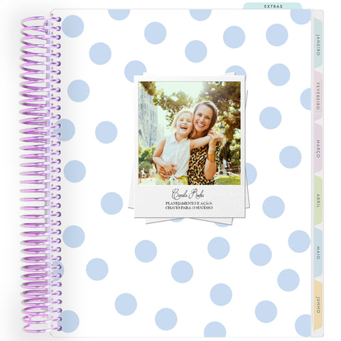 Planner Personalizado Dots Blue - Lilás
