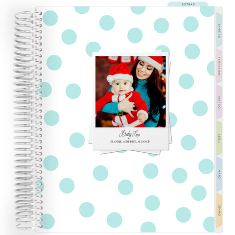 Planner Personalizado Dots Greeen - Prateado