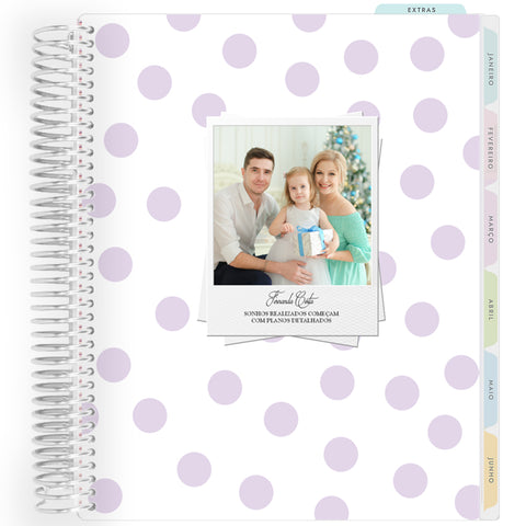 Planner Personalizado Dots Lilac - Prateado