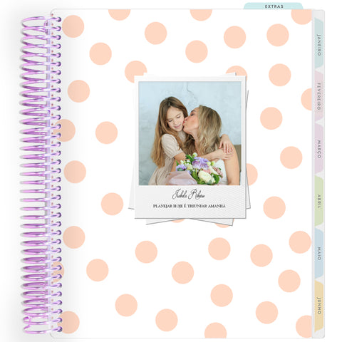 Planner Personalizado Dots Peach - Lilás