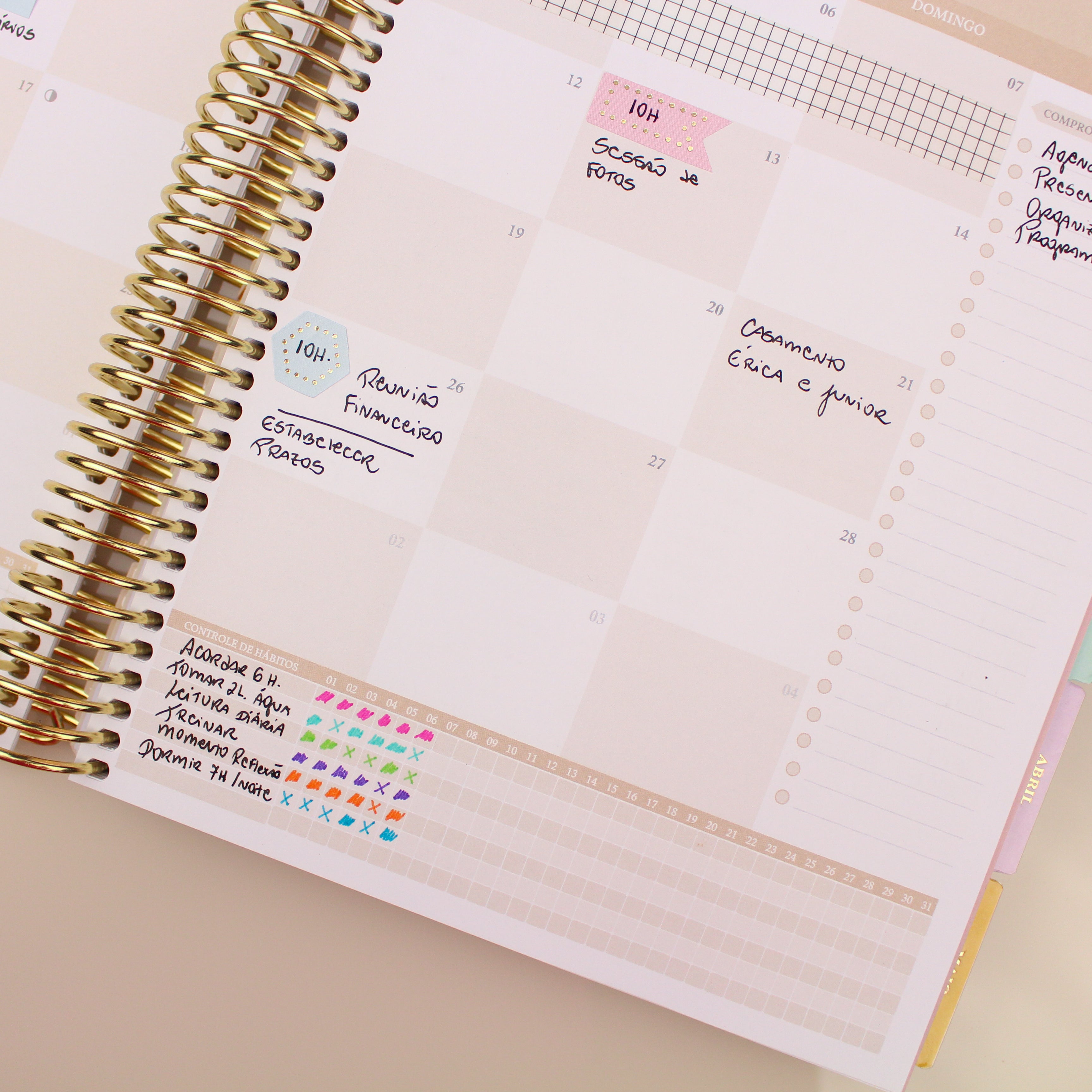 Enjoy Planner 2024 - Splendor Gold (planner com acessórios grátis - vai com + de 700 adesivos, régua, 2 blocos de notas e elástico).