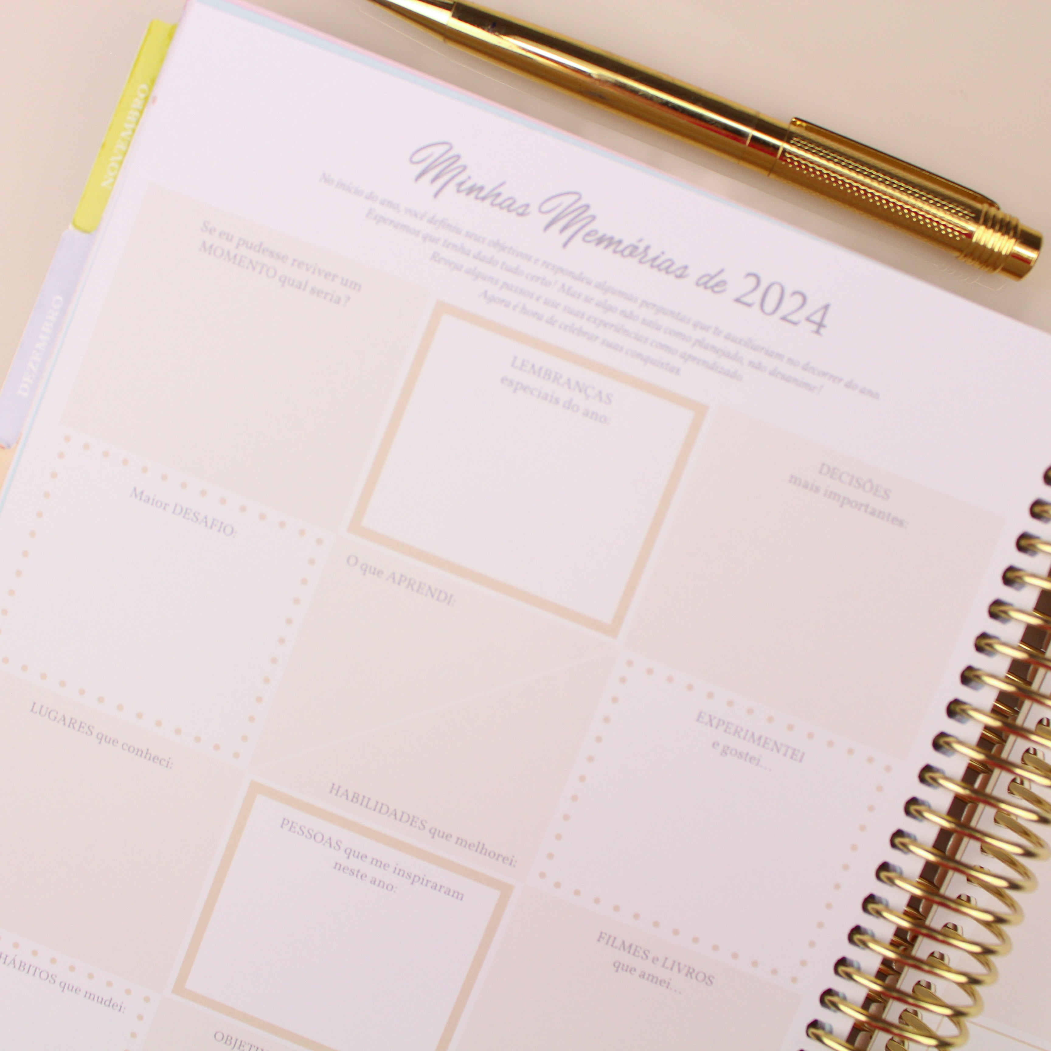 Enjoy Planner 2024- Sakura: Box Monogram (planner com acessórios grátis - vai com + de 700 adesivos, régua, 2 blocos de notas e elástico).