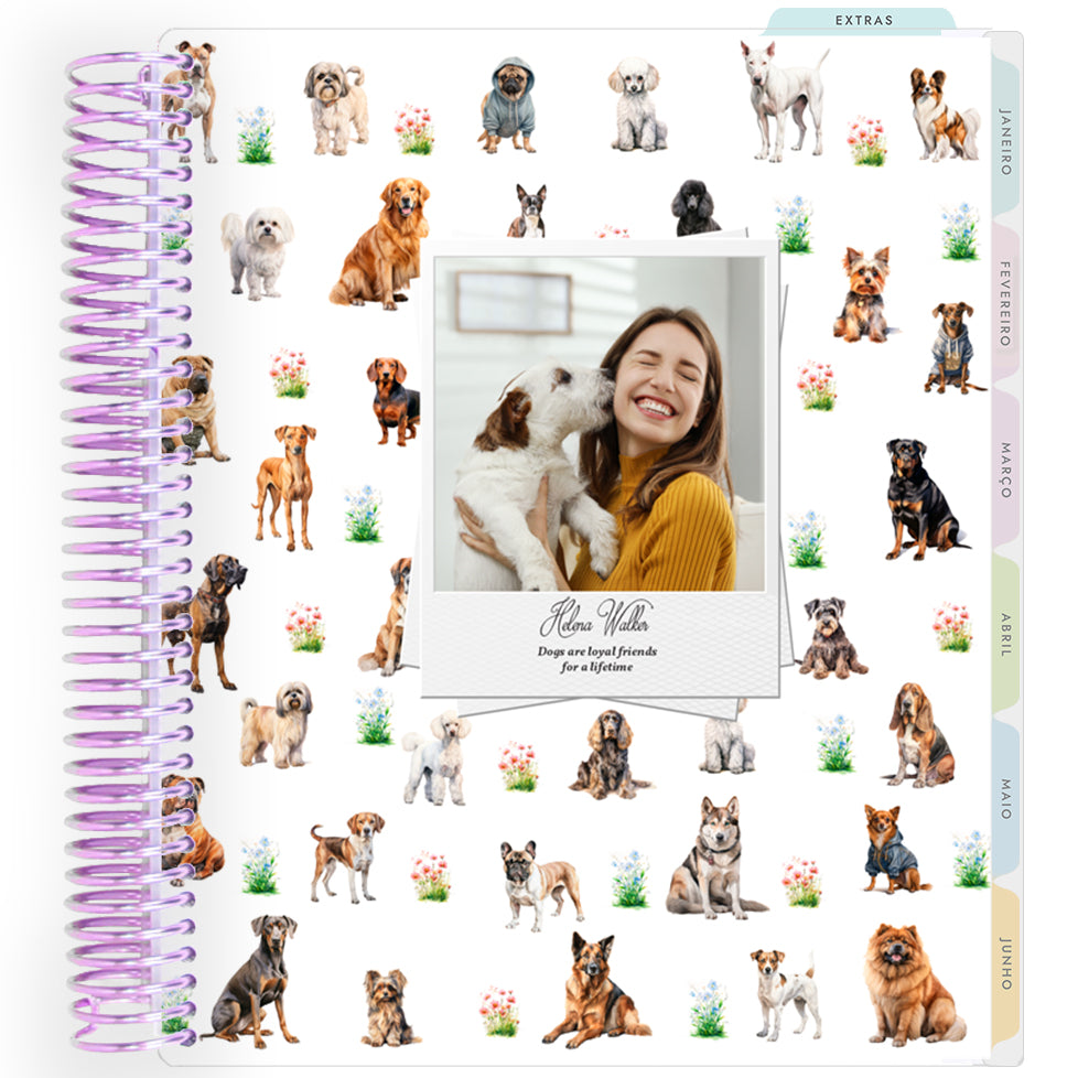Planner Personalizado Eu e Meu Cachorro - Lilás
