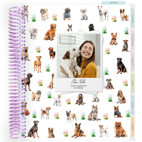 Planner Personalizado Eu e Meu Cachorro - Lilás