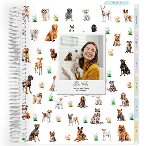 Planner Personalizado Eu e Meu Cachorro - Prateado