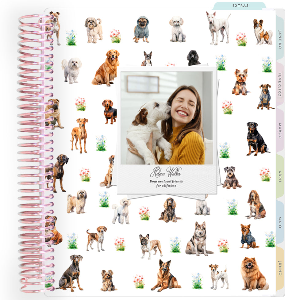 Planner Personalizado Eu e Meu Cachorro - Rose Gold