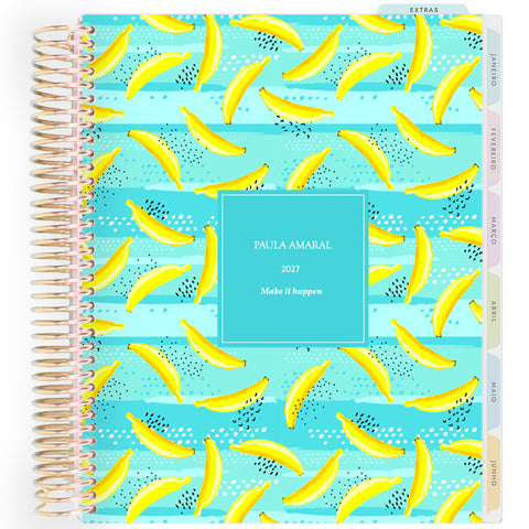 Planner Personalizado Fruits - Banana - Dourado