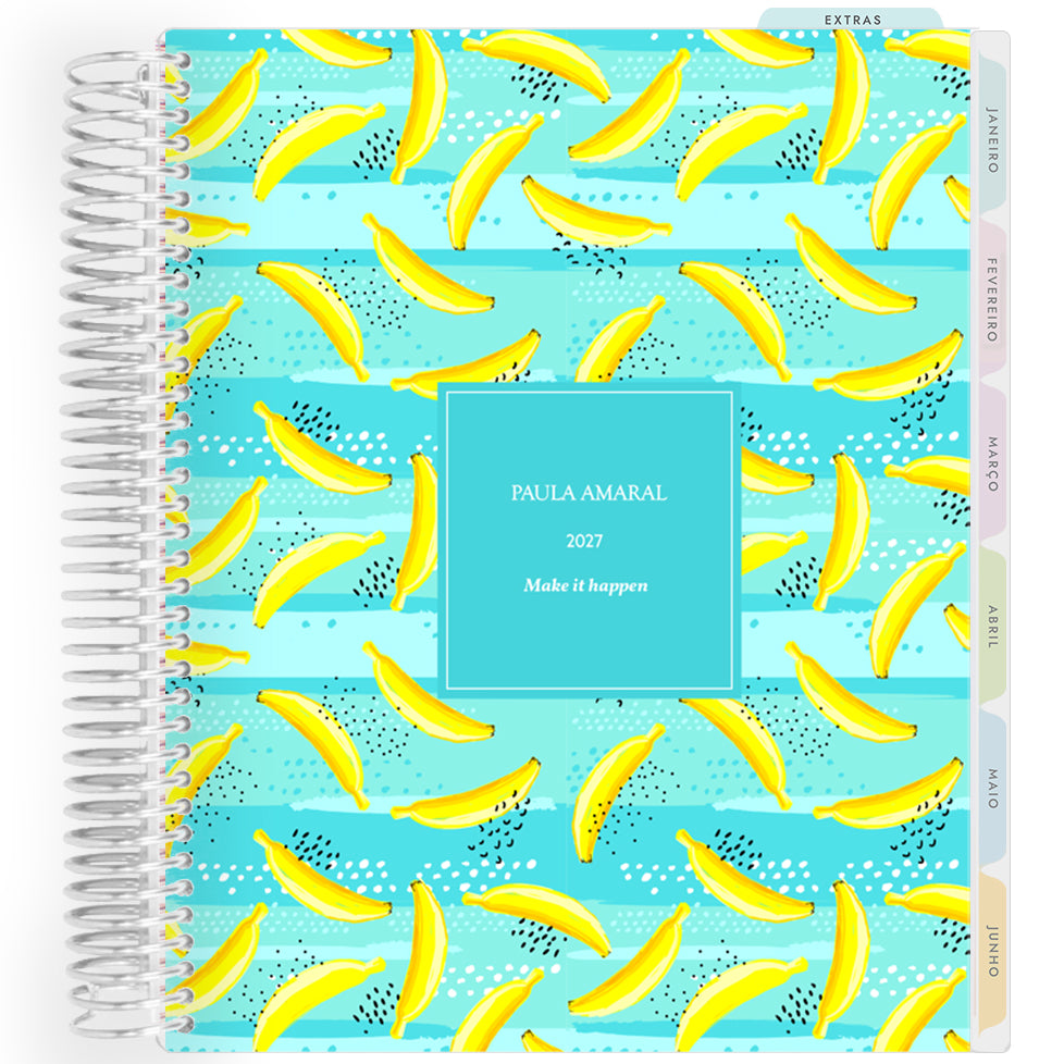 Planner Personalizado Fruits - Banana - Prateado