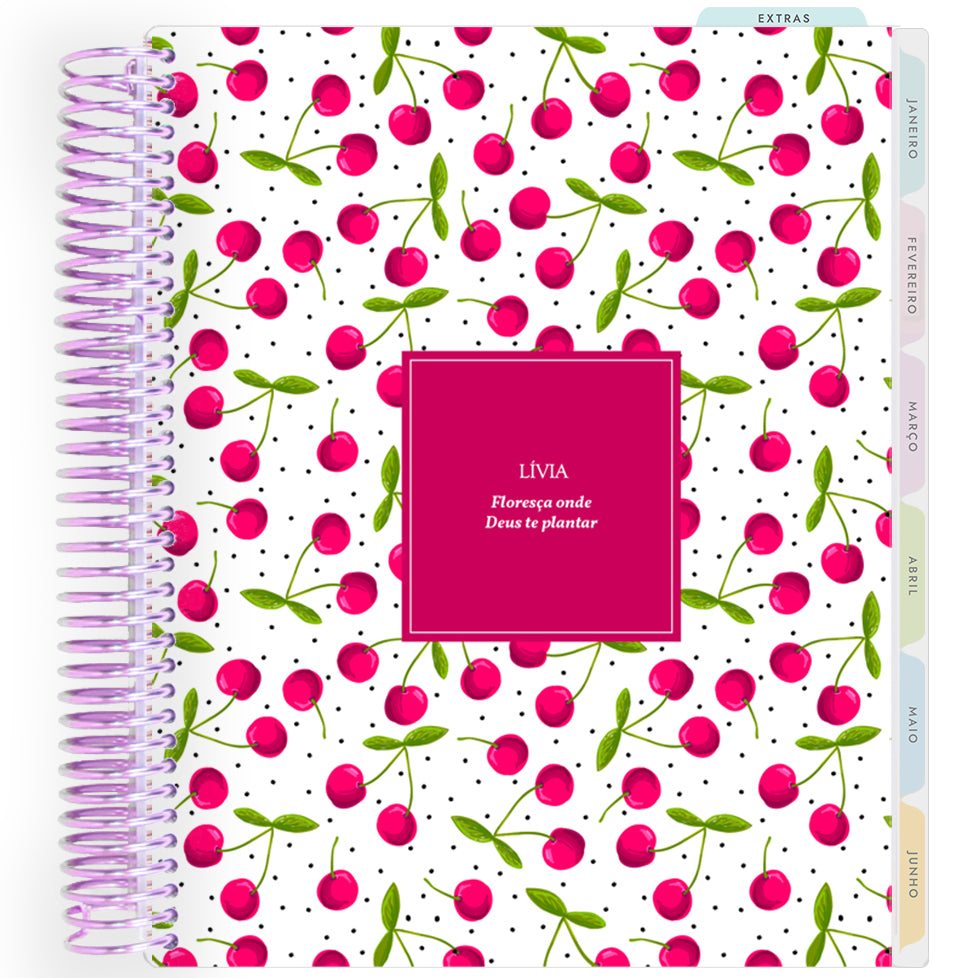 Planner Personalizado Fruits - Cherry - Lilás