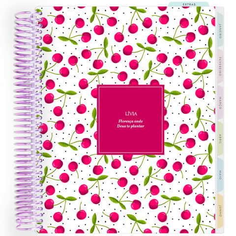 Planner Personalizado Fruits - Cherry - Lilás