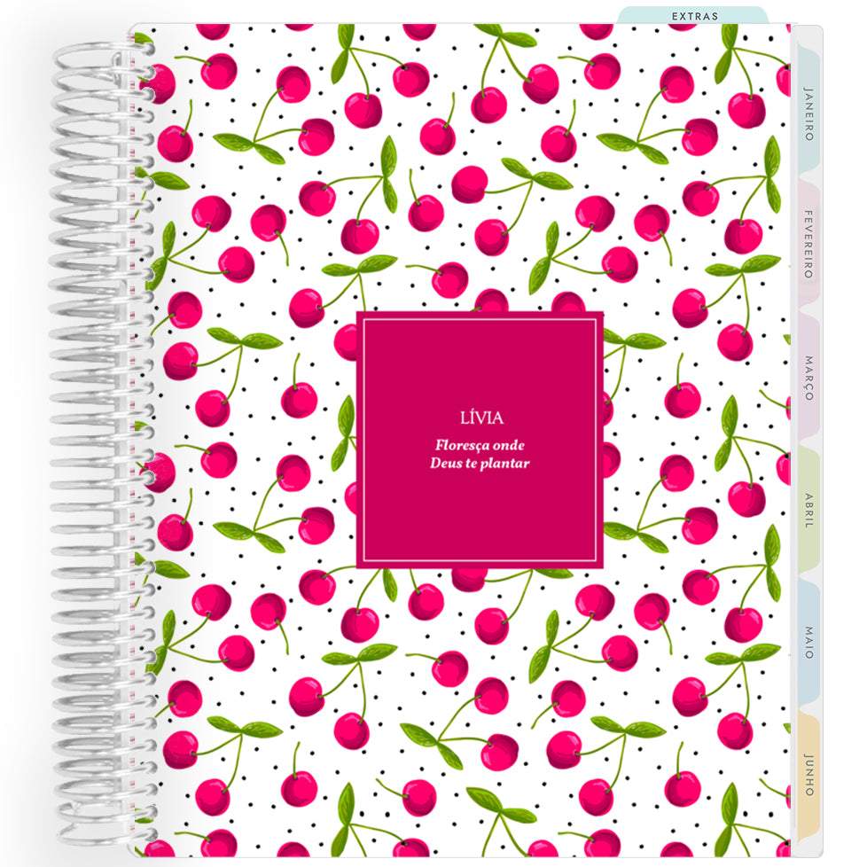 Planner Personalizado Fruits - Cherry - Prateado