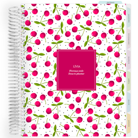 Planner Personalizado Fruits - Cherry - Prateado