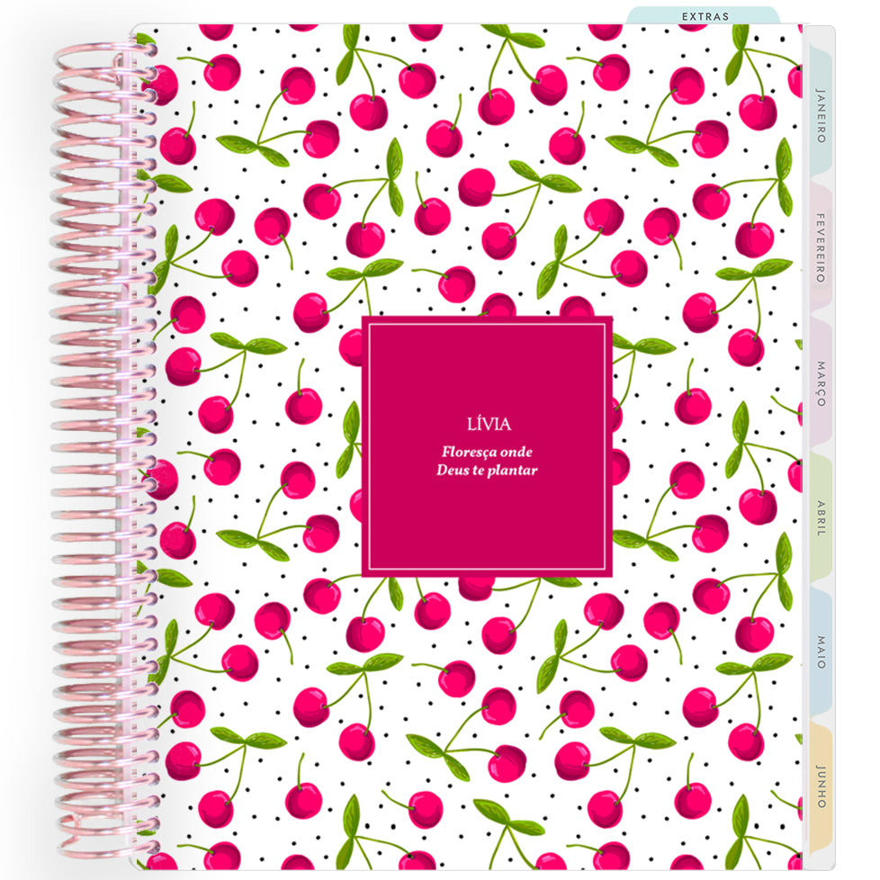 Planner Personalizado Fruits - Cherry - Rose Gold