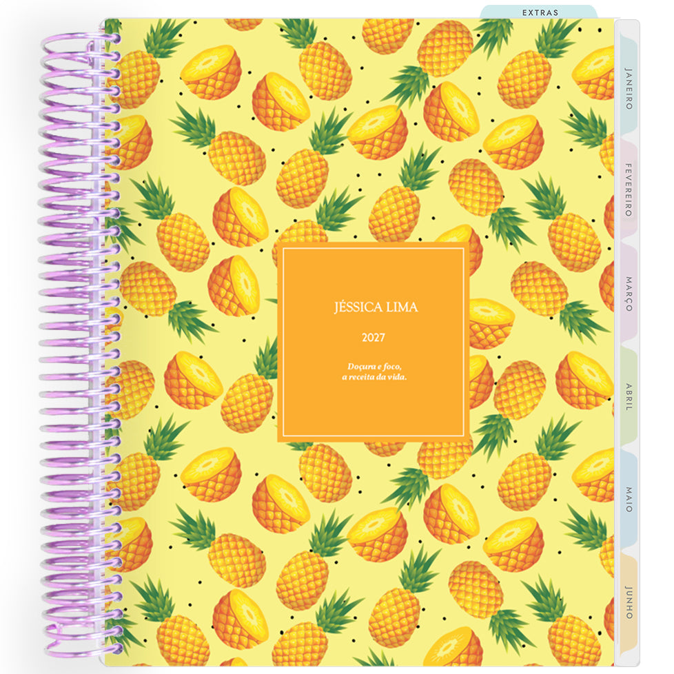 Planner Personalizado Fruits - Pineapple - Lilás