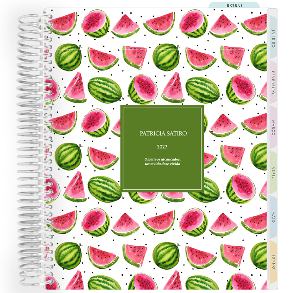 Planner Personalizado Fruits - Watermelon - Prateado